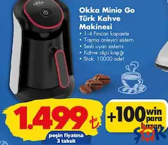 OKKA MİNİO GO TÜRK KAHVE MAKİNESİ fiyat ve kampanya bilgisi